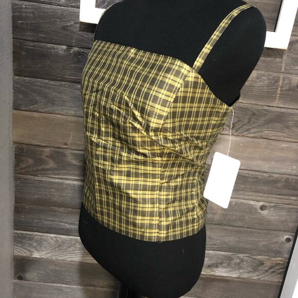 Jones & Co 100% silk gold black dress tank top women's size M - Picture 1 of 9